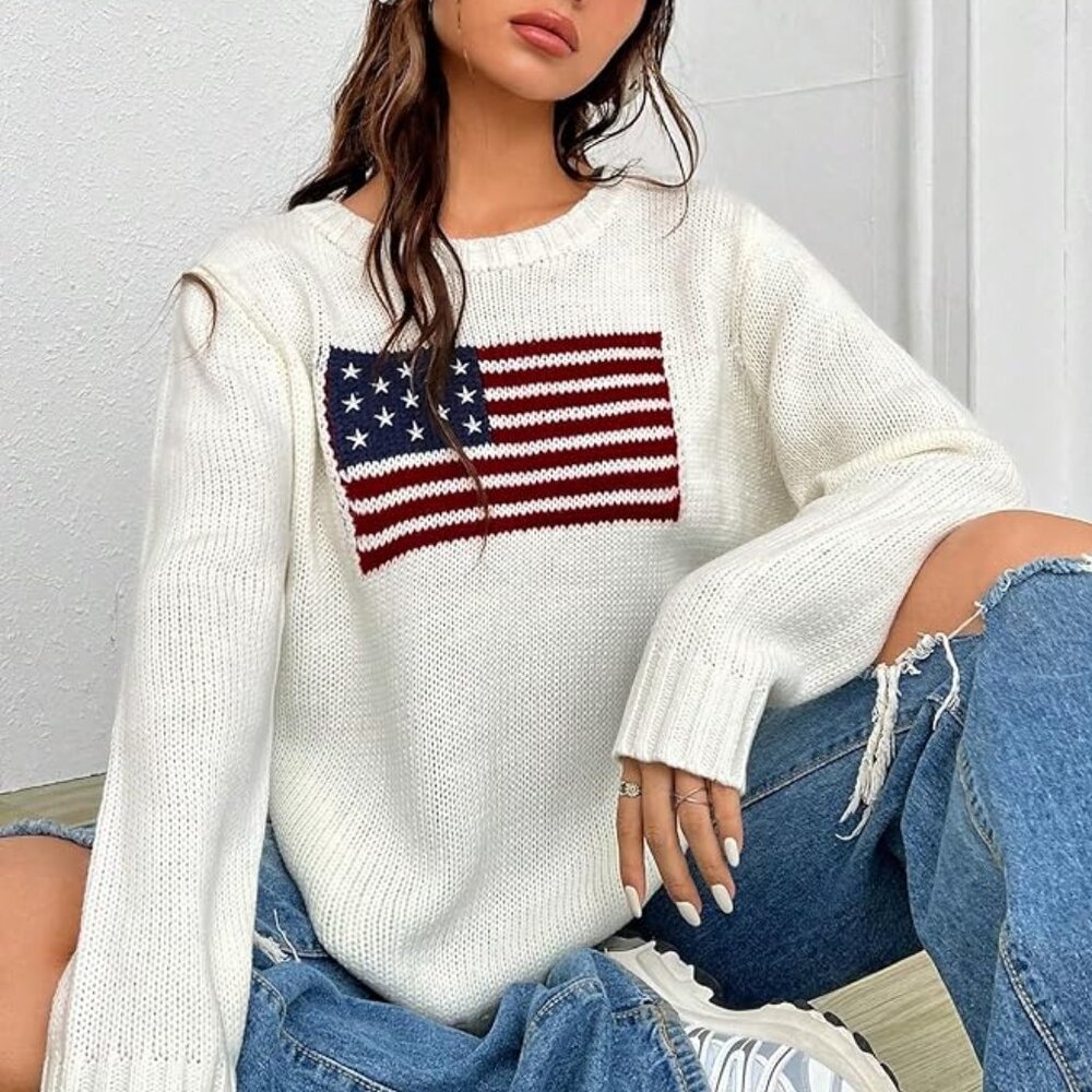 Flag Pattern Sweater ❤️